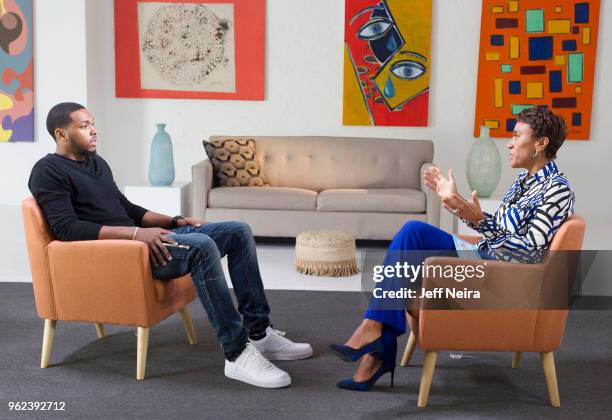 Walt Disney Television via Getty Images NEWS - In an exclusive interview Robin Roberts talks with Sterling Brown after video of police tasing the...