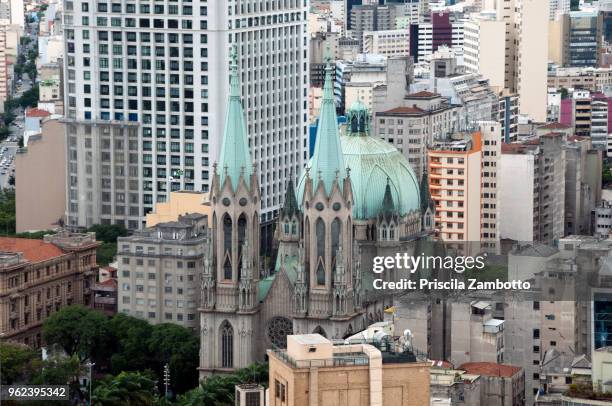 sé cathedral, são paulo, brazil - cattedrale della sé foto e immagini stock
