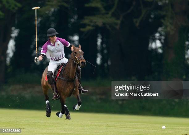 Prince William, Duke of Cambridge takes part in The Jerudong Park Polo Day at Cirencester Park Polo Club on May 25, 2018 in Cirencester, England.