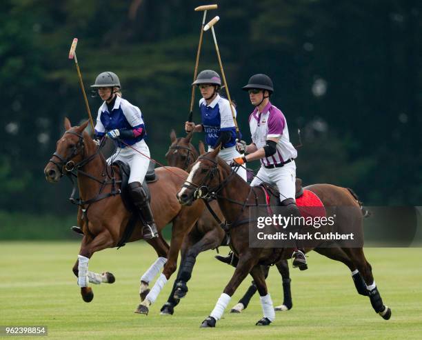 Prince William, Duke of Cambridge takes part in The Jerudong Park Polo Day at Cirencester Park Polo Club on May 25, 2018 in Cirencester, England.