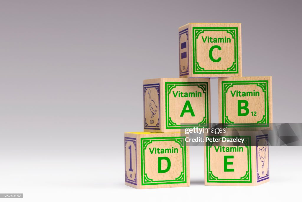 Kids vitamin building blocks.