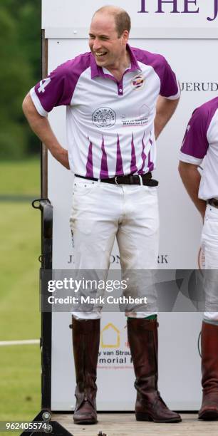 Prince William, Duke of Cambridge attends the presentations at The Jerudong Park Polo Day at Cirencester Park Polo Club on May 25, 2018 in...