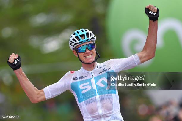 Arrival / Christopher Froome of Great Britain and Team Sky / Celebration / during the 101st Tour of Italy 2018, Stage 19 a 185km stage from Venaria...