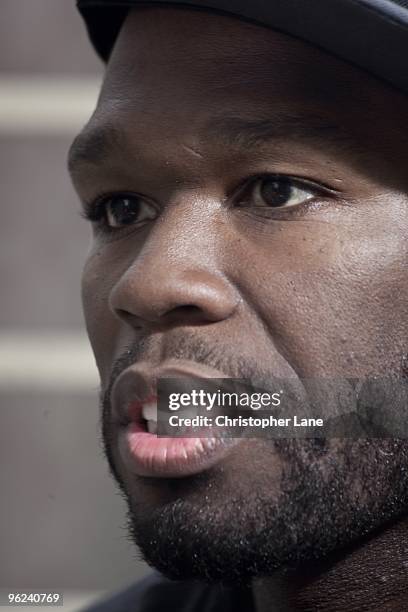 Music Artist 50 Cent is interviewed on September 22, 2009 in New York City.