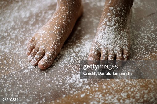 Talcum powder on feet Talcum powder on feet