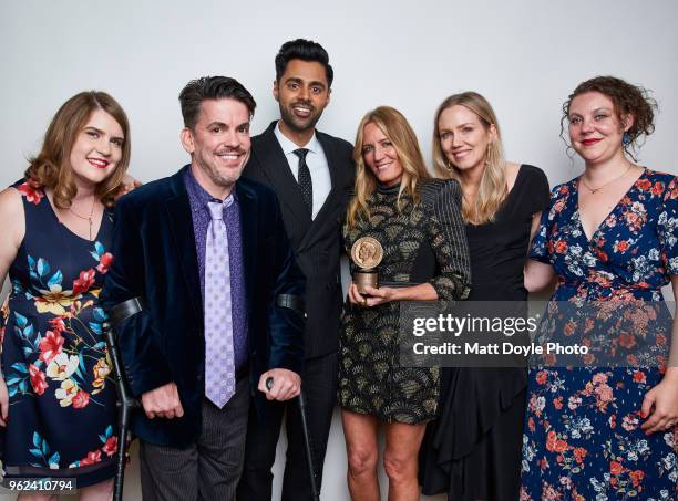 Jennie Church-Cooper, Greg Walloch, Hasan Minhaj, Michelle Caputo, Shannon Hartman of 'Hasan Minhaj: Homecoming King' pose for a portrait at The 77th...