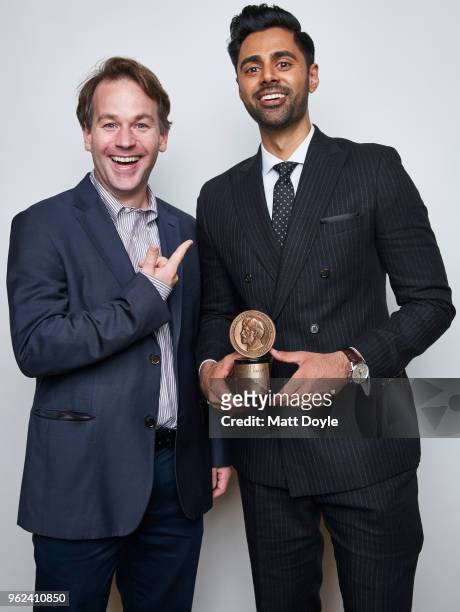 Comedians Mike Birbiglia and Hasan Minhaj pose for a portrait at The 77th Annual Peabody Awards Ceremony on May 19, 2018 in New York City.