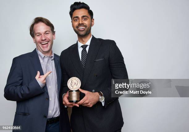 Comedians Mike Birbiglia and Hasan Minhaj pose for a portrait at The 77th Annual Peabody Awards Ceremony on May 19, 2018 in New York City.