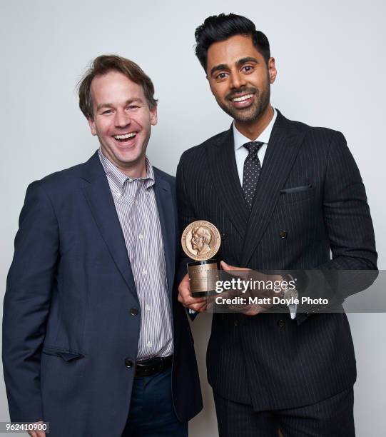 Comedians Mike Birbiglia and Hasan Minhaj pose for a portrait at The 77th Annual Peabody Awards Ceremony on May 19, 2018 in New York City.