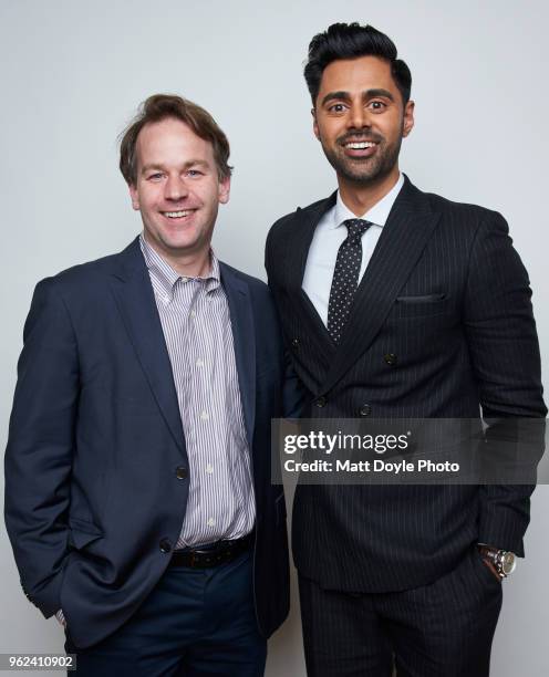 Comedians Mike Birbiglia and Hasan Minhaj pose for a portrait at The 77th Annual Peabody Awards Ceremony on May 19, 2018 in New York City.