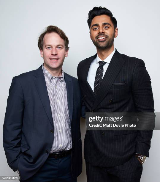 Comedians Mike Birbiglia and Hasan Minhaj pose for a portrait at The 77th Annual Peabody Awards Ceremony on May 19, 2018 in New York City.