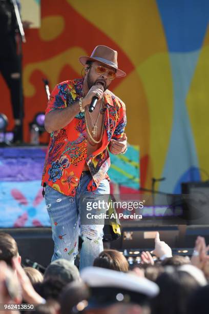 Shaggy performs on ABC's "Good Morning America" show at Rumsey Playfield, Central Park on May 25, 2018 in New York City.