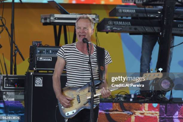 Sting performs on ABC's "Good Morning America" show at Rumsey Playfield, Central Park on May 25, 2018 in New York City.