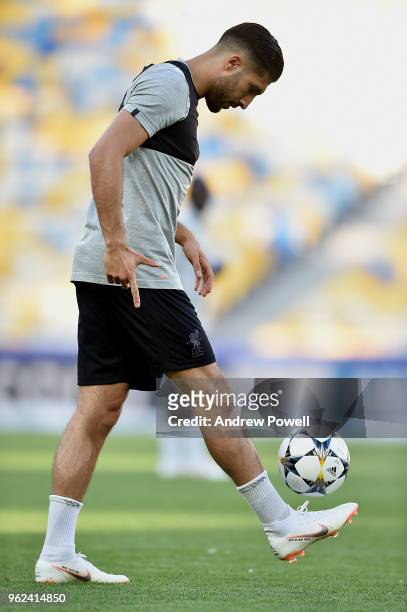 Emre Can of Liverpool during training session before the UEFA Champions League final between Real Madrid and Liverpool on May 22, 2018 in Kiev,...