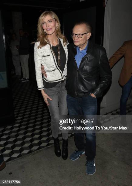 Shawn King and Larry King are seen on May 24, 2018 in Los Angeles, California.