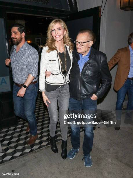 Shawn King and Larry King are seen on May 24, 2018 in Los Angeles, California.