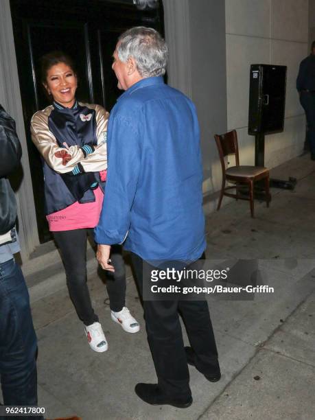 Julie Chen and Leslie Moonves are seen on May 24, 2018 in Los Angeles, California.