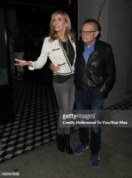 Shawn King and Larry King are seen on May 24, 2018 in Los Angeles, California.