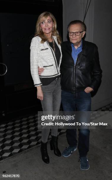 Shawn King and Larry King are seen on May 24, 2018 in Los Angeles, California.