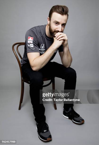 Casual portrait of IndyCar driver James Hinchcliffe posing during photo shoot at Time Inc. Studios. New York, NY 5/22/2018 CREDIT: Taylor Ballantyne