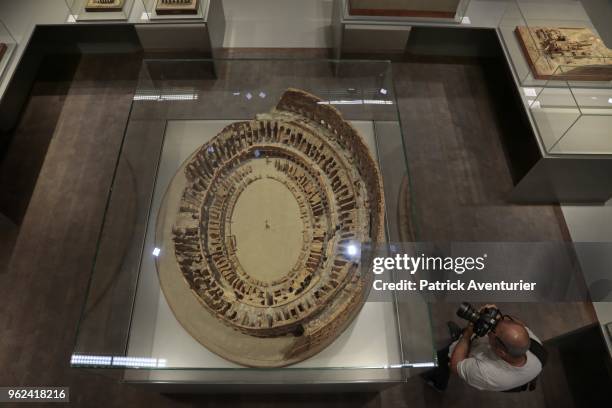 The city of Nimes opens its new Museum of Romanite on May 25, 2018 in Nimes, France. Inside this new contemporary building, more than 5,000 heritage...