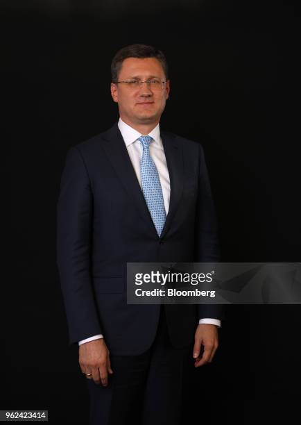 Alexander Novak, Russia's energy minister, speaks during a Bloomberg Television interview at the St. Petersburg International Economic Forum in St....