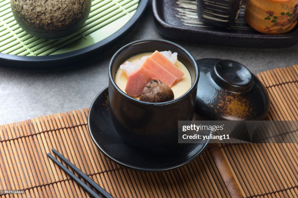 Chawanmushi, steamed egg custard, japanese food