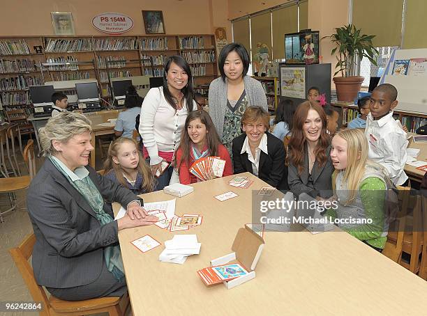 Actress Julianne Moore , President of the American Federation of Teachers, Randi Weingarten and Save the Children Board Vice Chair, Cokie Roberts...