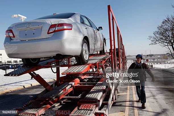 Bob Reeves, of Crown Point, Indiana delivers Toyota vehicles from the Toyota manufacturing facility in Princeton, Indiana to Continental Toyota/Scion...