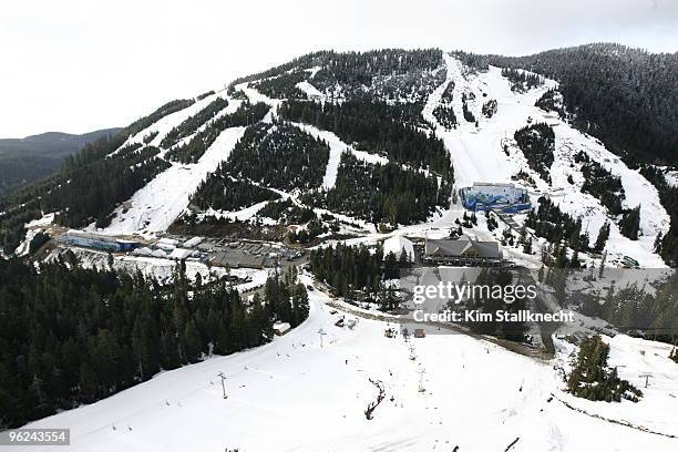 Freestyle Aerials, Moguls and Snow Boarding courses are seen January 27, 2010 in Cypress Mountain, British Columbia, Canada. Cypress Mountain is the...