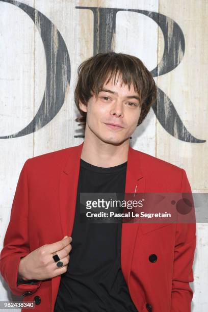 Charlie Heaton poses at a photocall during Christian Dior Couture S/S19 Cruise Collection on May 25, 2018 in Chantilly, France.