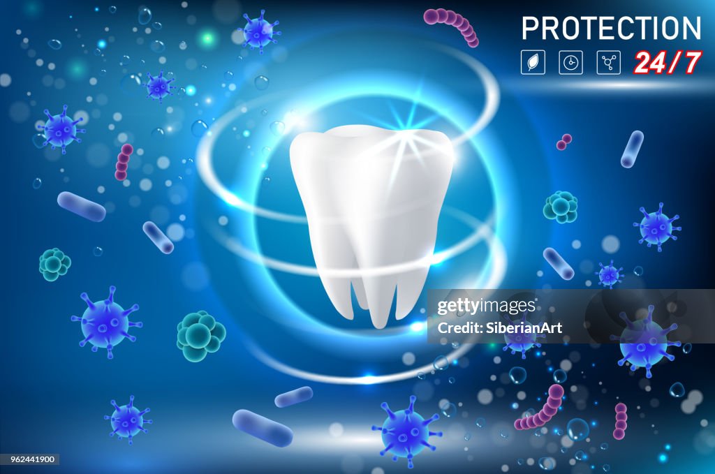 Teeth Protection Vector Teeth Protection Vector Realistic Illustration High-Res Vector Graphic ...