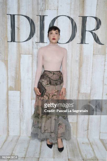 Mia Moretti poses at a photocall during Christian Dior Couture S/S19 Cruise Collection on May 25, 2018 in Chantilly, France.