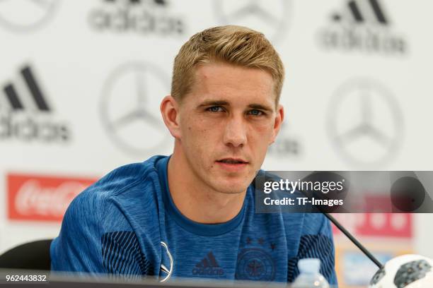 Nils Petersen of Germany attends the press conference prior to the Southern Tyrol Training Camp day three on May 25, 2018 in Eppan, Italy.