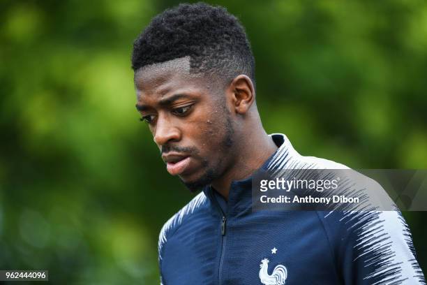 Ousmane Dembele of France during a training session at Centre National du Football on May 25, 2018 in UNSPECIFIED, France.