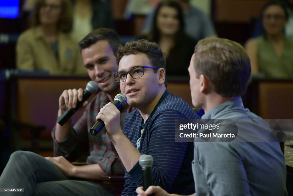 Jon Favreau Pod Save America Jon Favreau, Jon Lovett and Tommy Vietor, hosts of 'Pod Save America