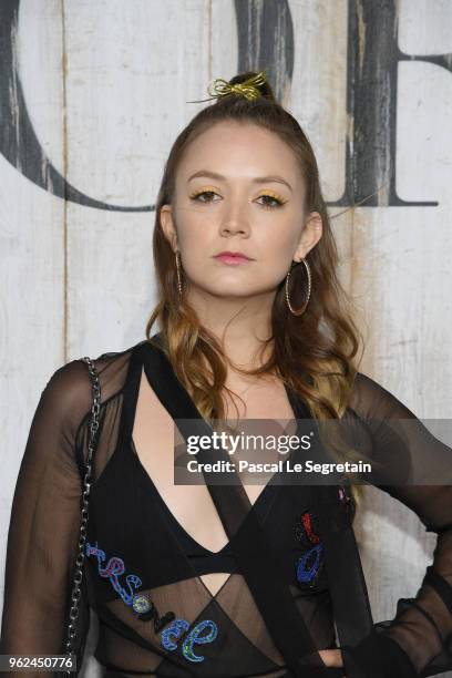 Billie Lourd poses at a photocall during Christian Dior Couture S/S19 Cruise Collection on May 25, 2018 in Chantilly, France.