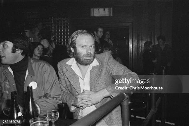 English music presenter Bob Harris at The Venue, London, UK, 2nd November 1978.