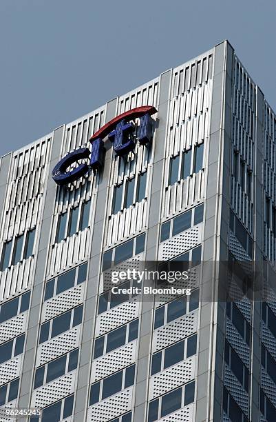 The logo of Citi Cards, the credit card arm of Citigroup Inc., is affixed to the front of 666 Fifth Avenue in New York in this July 23, 2002 photo....