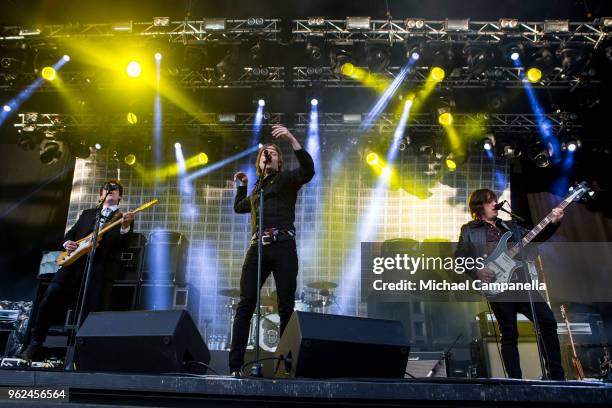 Mando Diao performs in concert at Grona Lund on May 25, 2018 in Stockholm, Sweden.