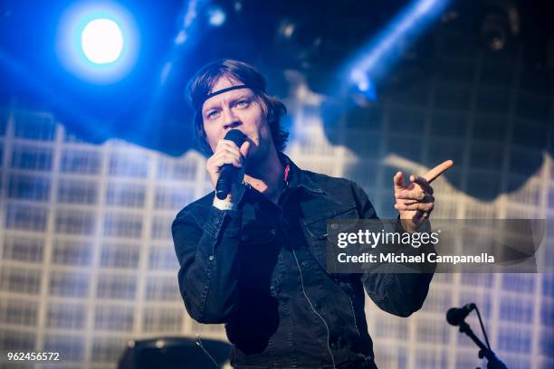 Bjorn Dixgard of Mando Diao performs in concert at Grona Lund on May 25, 2018 in Stockholm, Sweden.