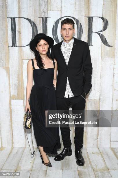 Tereza Hodanova and Jakub Strach pose at a photocall during Christian Dior Couture S/S19 Cruise Collection on May 25, 2018 in Chantilly, France.