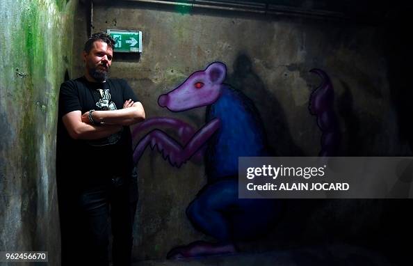 Codexa Artist French street artist Codex Urbanus poses next to one of his painting ...