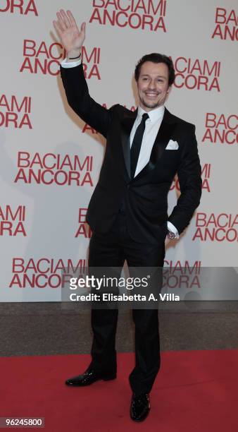 Actor Stefano Accorsi attends the premiere of 'Baciami Ancora' at Auditorium Conciliazione on January 28, 2010 in Rome, Italy.