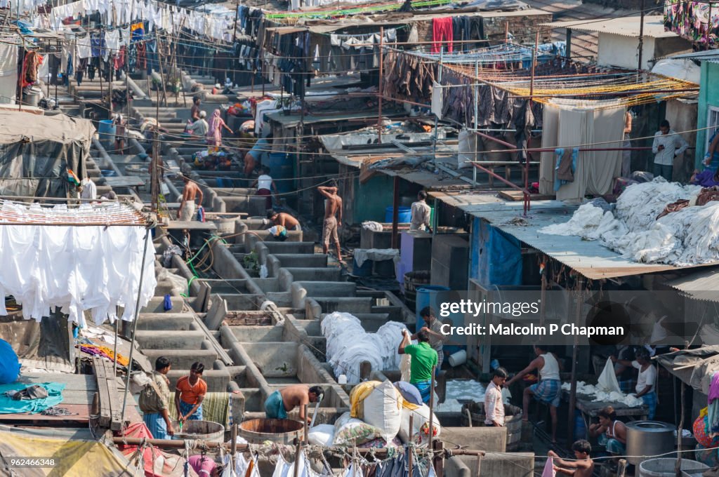 Mahalaxmi Dhobi Ghat, Mumbai, India - World's largest outdoor laundry.