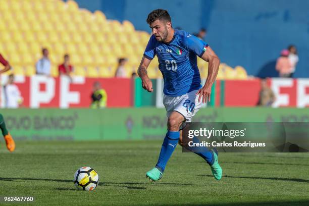 Italy forward Patrick Cutrone during the International Friendly match between Portugal U21 and Italy U21 at Estadio Antonio Coimbra da Mota on May...