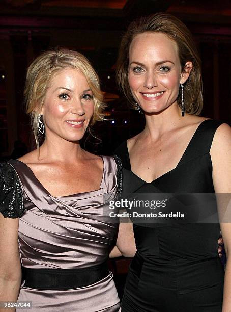 Actresses Christina Applegate and Amber Valletta attend the 13th annual Unforgettable Evening benefiting EIF held at Beverly Wilshire Four Seasons...