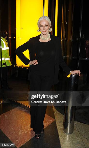 Carmen Dell'Orefice attends the London College of Fashion Show at the Victoria & Albert Museum on January 28, 2010 in London, England.
