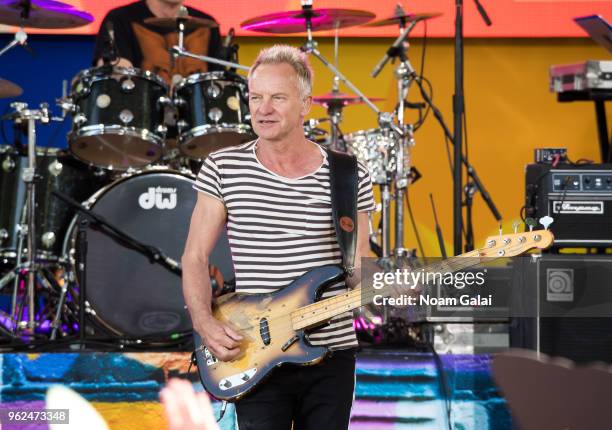 Sting performs on "Good Morning America" at SummerStage at Rumsey Playfield, Central Park on May 25, 2018 in New York City.