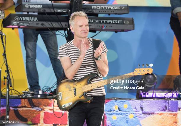 Sting performs on "Good Morning America" at SummerStage at Rumsey Playfield, Central Park on May 25, 2018 in New York City.